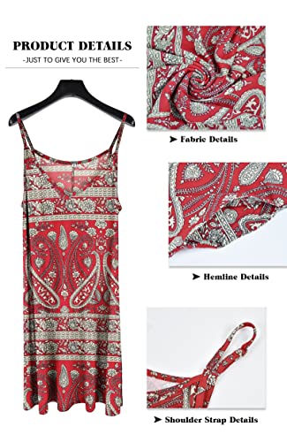 Image of MISFAY Women's Spaghetti Strap Beach Cover Up Dress with Pockets