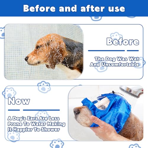 Image of Adjustable Dog Ear Covers for Bath - Waterproof Dog Ear Protection for Showers
