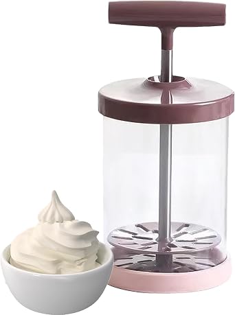 Manual Cream Whipper, Manual Whipped Cream Maker - Manual Whipped Cream Maker Handheld Whip Cream Dispenser | Ergonomic Comfort Grip Baking Tool, Stainless Steel Dispenser for Salad Dressing Foaming