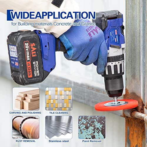 Sali O06GSS006 6 Pack Nylon Filament Abrasive Wire Brush Wheel & Cup Brush Set thumb #4