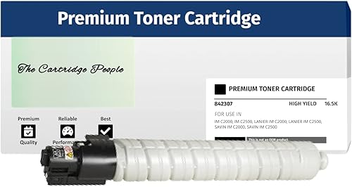 Miniatura 1 de Repuesto compatible para Ricoh IM C2000  IM C2500 (842307) cartucho de tóner negro, 16.5K de alto rendimiento, fabricado en Estados Unidos