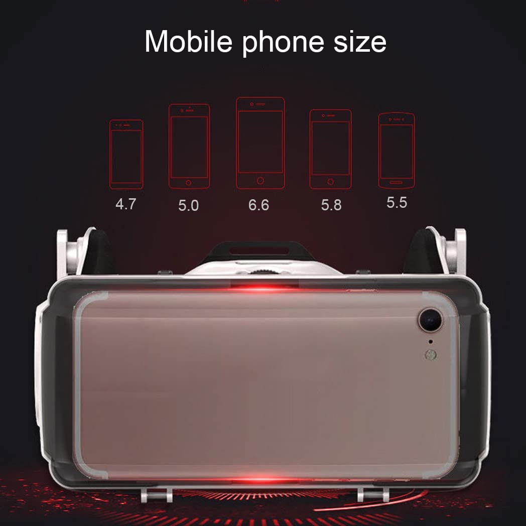 Gafas de Realidad Virtual, 3D VR Gafas con Controlador Bluetooth para Juegos Visión Panorámico VR Glasses para iPhone 13 Pro Max/13 Pro/13/12/11, para Samsung Galaxy S21, Huawei, Xiaomi