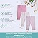 Spasilk Tapered Pants, Girls Cotton Pants, 3 Pack, Pink Dots, 12 Months