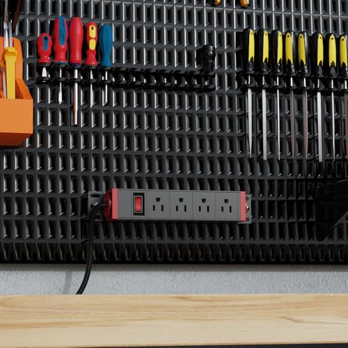 XBA Extensión Rack PDU 10 pulgadas, 1U 4 tomas, Protección contra sobrecargas, Montajes giratorios 360° miniatura 6