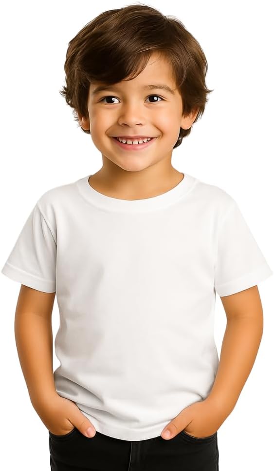 Kids Round Neck boys T Shirt 170 GSM Pure Cotton Basic Colors