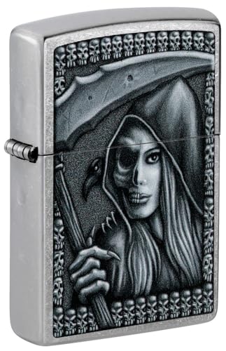 Encendedor Zippo Grim Beauty Street Chrome miniatura 1