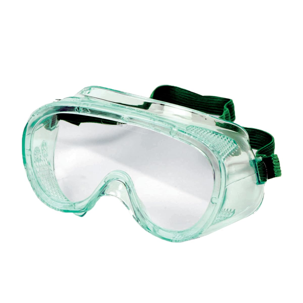 Sellstrom PVC Lightweight Direct Vent Mini Economy Goggle, Green Tinted Body/Clear Lens, S83000