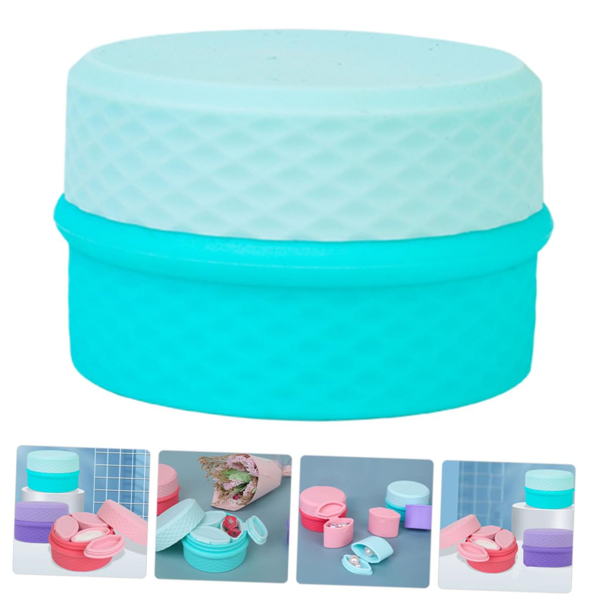 MAGICLULU 4 Set Di Contenitori Per Cosmetici Da Viaggio Flaconi in Silicone Per Articoli Da Toeletta Barattoli Da Viaggio Riutilizzabili Per Creme
