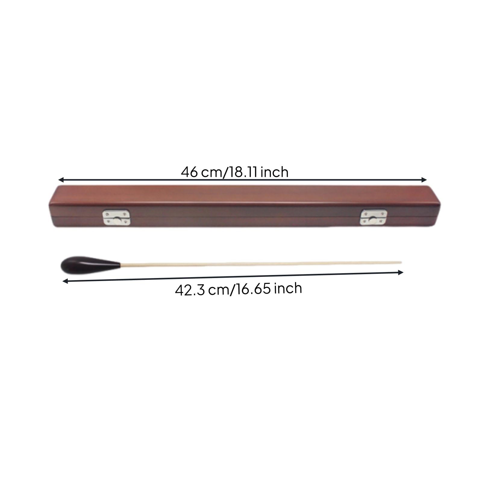 Baton de Director Musical de Madera de Orquesta Accesorio para Ensayos Herramienta para el Tempo Palo Conductor Ligero Almacenamiento Seguro Adecuado para Conciertos Clases Ensayos, Negro