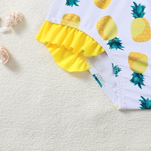 Image of Baby Swimsuit Girl Two Piece Bathing Suit Toddler Girls Summer Beach Ruffle Tankini Swimwear 1-7Y
