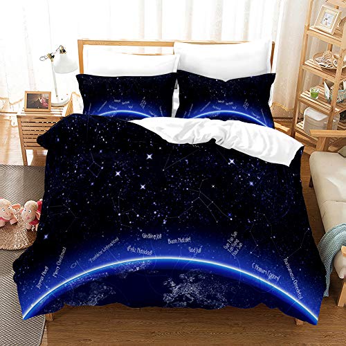 Parure de Lit Galaxie en Microfibre Douce Housse de Couette - 2