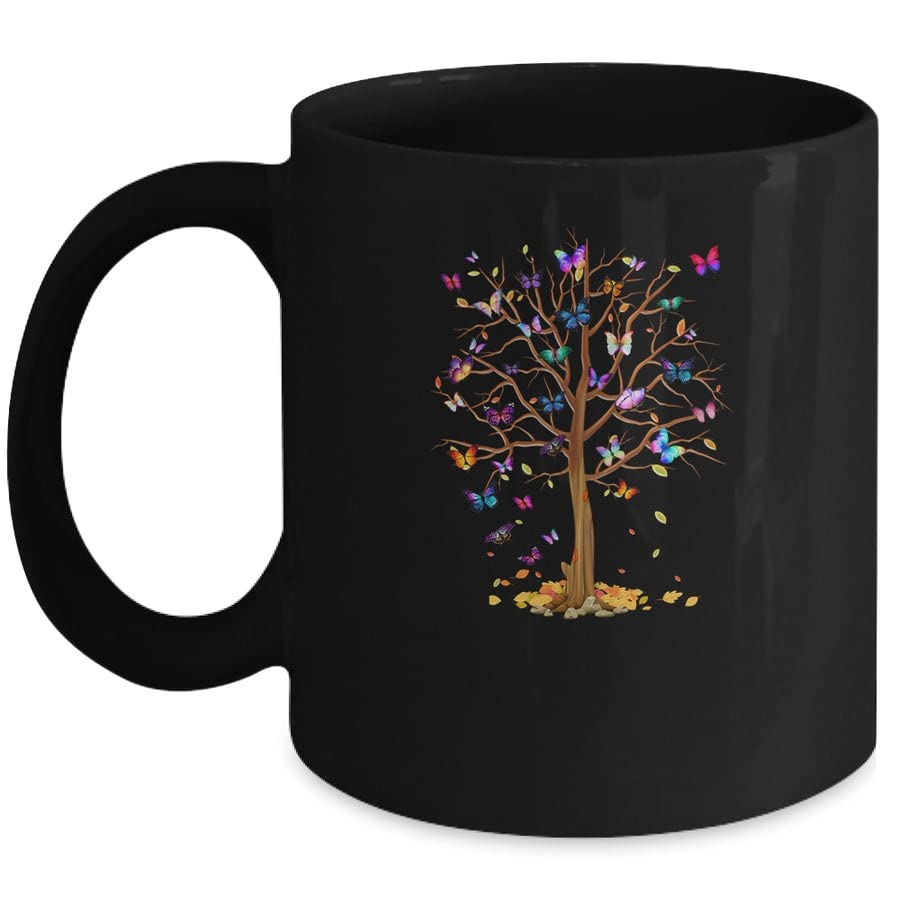 SKY DOT Butterfly Tree Beautiful Printed Ceramic Tea/Coffee Mug (325ml)