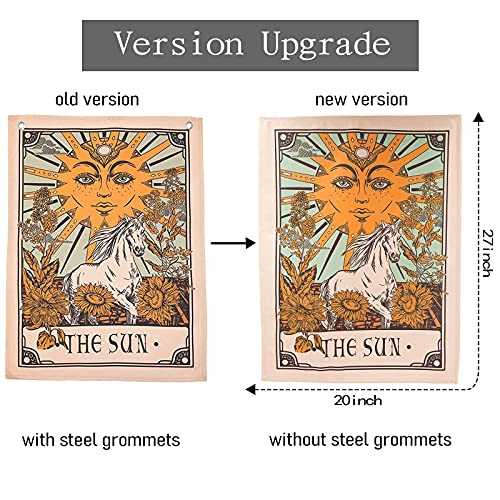 image for Accnicc 3 Pack Tarot Sun Moon and Star Tarot Card Tapestry, Brown and 