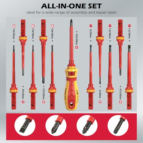 1000V Insulated Electrician Screwdriver Set