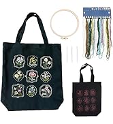 CREAWONDER Kit De Sac Fourre-tout En Toile à Broder Avec