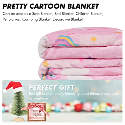 Andecor Pink Fluffy Girls Throw Blanket Soft Premium Crib Baby Blankets Lightweight Faux Fur Fleece Blankets For Bedroom Nursery Preschool Home Decor, 50 X 60 Inches #TOP5