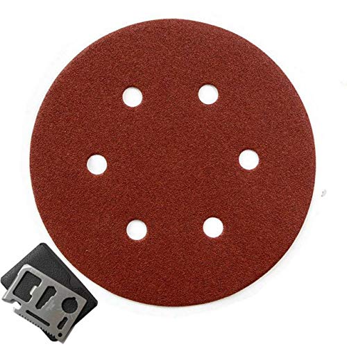 Krost Hook & Loop 6"(150mm) Sanding Paper/Disc For Electrical/Pneumatic Sander Polisher with 11 in 1 Pocket Multitool (6"(150mm)6HoleX600Grit (B087CLJ12G) Amazon Price History, Amazon Price Tracker
