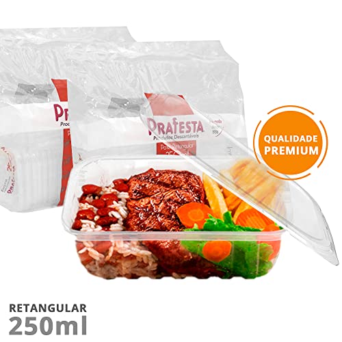 48 Potes Plástico Descartável Transparente Doces Marmita Fit