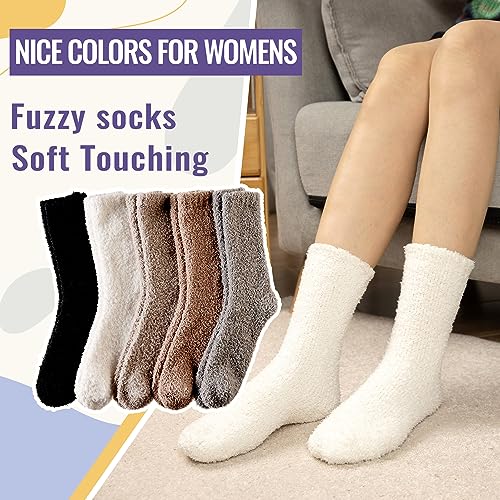 Image of DoSmart Fuzzy Socks For Women Slipper Warm Fluffy Soft Winter Cozy Plush Cabin Sleep Christmas Home Socks