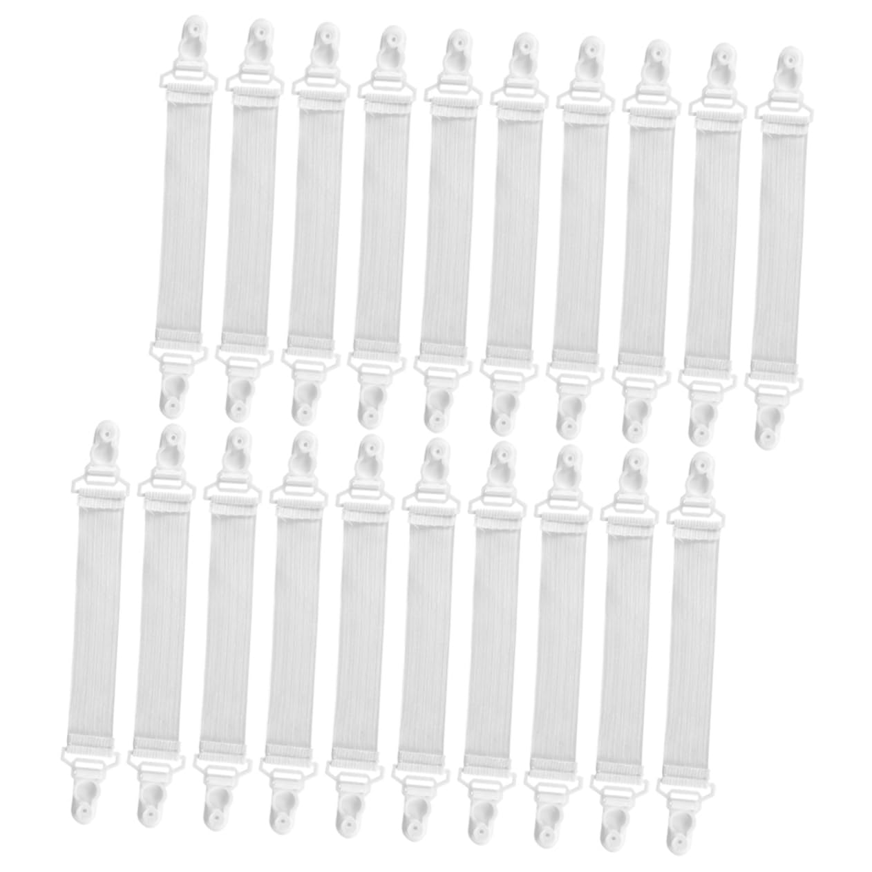 Cabilock 5 Sätze Bettlaken-Clip Greifer Straps Matratzenschoner Lattenroste Befestigungselemente Verstauen Koje Hosenträger Matratzenerhöhung Steigleitung Spanner Plastik Weiß 20 Stück * 5
