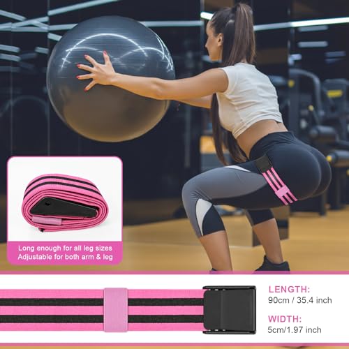 Image of Booty Bands, Blood Flow Restriction Bands for Women /Men, Adjustable BFR Training Bands for Glutes & Hip Building, Occlusion Resistance Bands