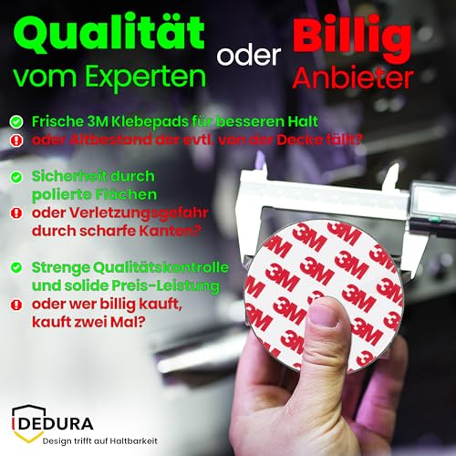 Rauchmelder Magnethalter 10er Set mit extra starken Klebepads - ohne Bohren und Schrauben - Magnethalterung geeignet für alle gängigen Rauchmelder und Feuermelder - Selbstklebende Befestigung