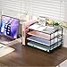 gianotter 4-Tier Paper Organizer With Magazine Holder, Desk Organizers and Accessories, Desk Accessories & Workspace Organizers, File Organizer for Office Supplies Storag (Black)
