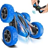 MoKasi Remote Control Stunt Car Toys - Birthday Gifts Ages 6 7 8 9 10 11 12 Year Old Boys Kids Toddler Girls Best Presents Christmas Ideas Rechargeable Rc Racing Vehicle Outdoor (Blue)