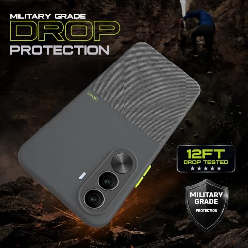 Image of AIBEX Premium Back Cover Case Compatible for OnePlus Nord CE 6 Lite 5G / Realme P4X 5G|Scratch & Drop Tested Shockproof Matte Texture Case with Soft Microfibre Lining|Slim Fit Cover - Grey