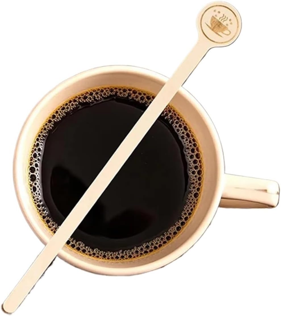 300 Pcs Disposable Stirring Sticks – Wooden Coffee Stirrers With Round Ends For Milk Tea & Cocktails