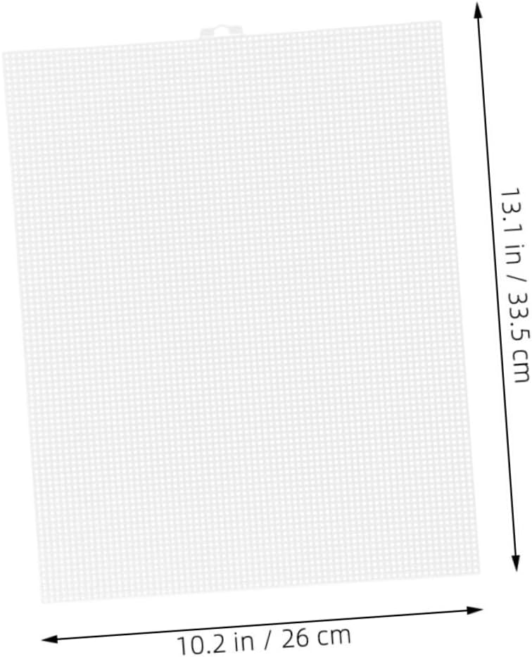 OSALADI 5pcs Sheets Mesh Canvas Sheet Plastic Mesh Screen Yarn Screen Plastic Canvas Kit Embroidery Project Bag Plastic Canvas Shapes Plastic Cross Stitch Canvas Mesh Art Buckram or White