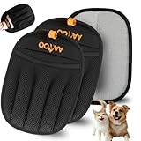AAROO 2PCS Pet Hair Removal Gloves for Cats & Dogs – Upgraded Large Five-Finger Electrostatic Grooming Glove, Washable Reusable Magic Brush Pet Hair Remover for Clothes, Sofa, Carpet & Car Seat