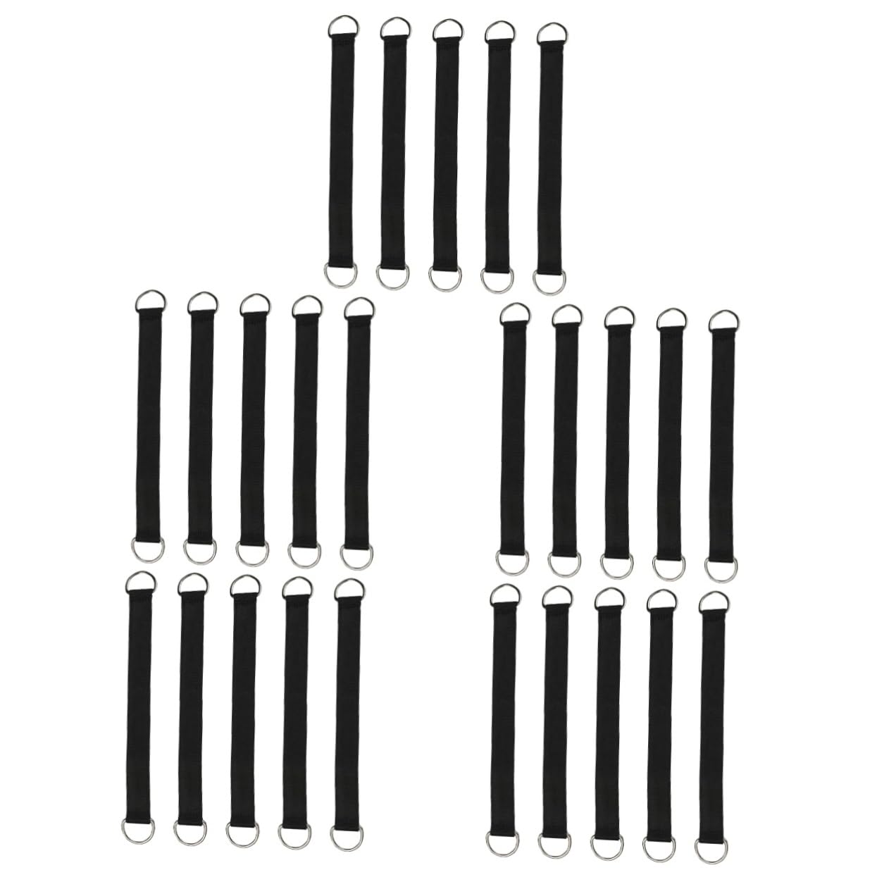 TOYANDONA 5 Ensembles Sangle De Boucle Swing Balançoire Remplacement De Plein Air Bretelles Chaise Hamac Suspendue Sangle De Swing d'arbre Black en Polyester 5 Pièces * 5