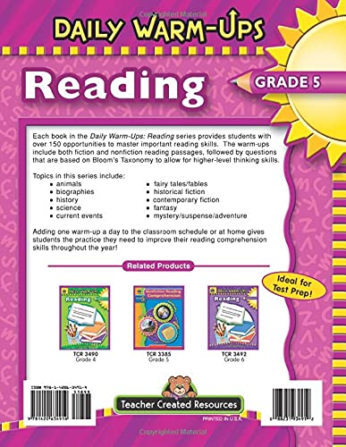 Daily Warm-Ups: Reading, Grade 5 from Teacher Created Resources - Image 2