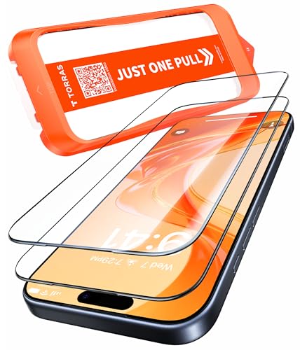 TORRAS für iPhone 17 Air für Panzerglas [Top Schlagfestigkeit] Schutzfolie für iPhone 17 Air Folie 9H+ Schutzglas [Full Screen] 0 Blasen & 0 Staub Montage Kompatibel mit Hülle 2 Stück