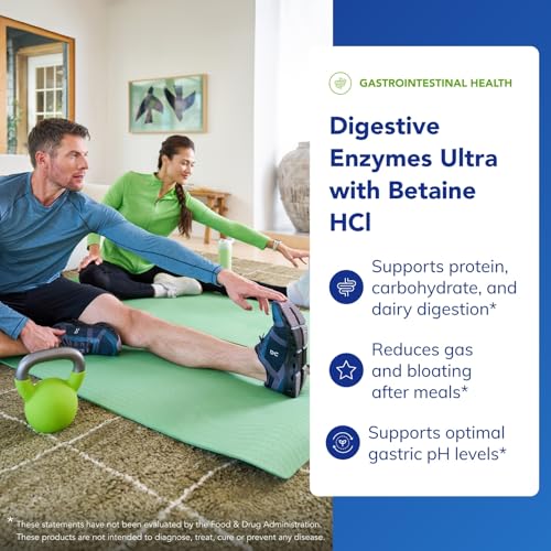 Pure Encapsulations Digestive Enzymes Ultra with Betaine HCl - Vegetarian Digestive Enzyme Supplement to Support Protein, Carb, Fiber, and Dairy Digestion* - 180 Capsules - Image 4