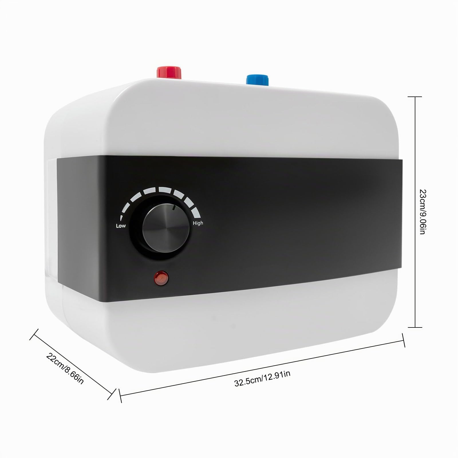 Scaldabagno istantaneo elettrico 1500 W, mini scaldabagno 6L con tubo, regolazione della temperatura 0-65 °C, LED chiaro, economico e compatto, per lavabo cucina bagno