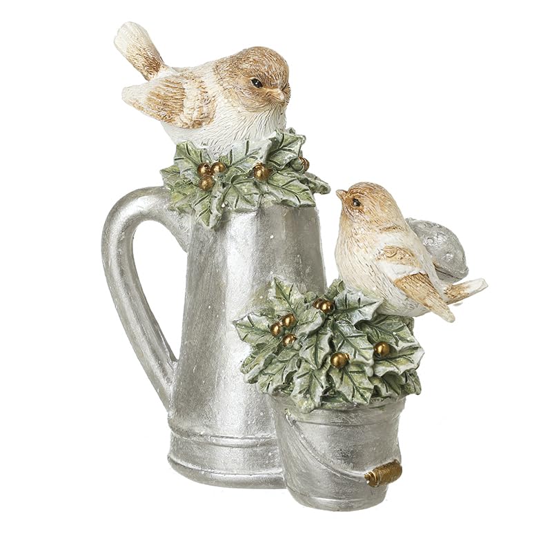 Oiseaux de Noël en résine pour sublimer votre table de fête rustique