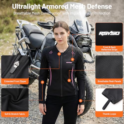 RSYSO Mesh Motorcycle Jacket Women