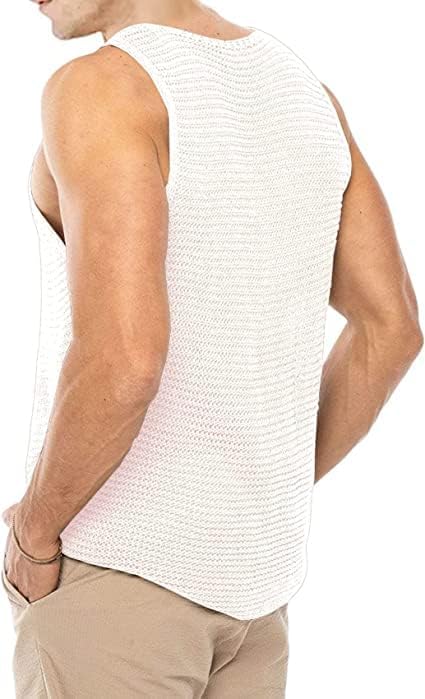 Lanliun See Through Sleeveless Tank Tops for Men Casual Unique Workout Outdoor T Shirts Gym Muscle Shirts - Image 2
