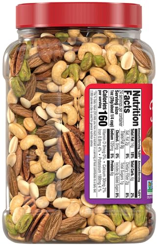 image for Fisher Oven Roasted Never Fried Mixed Nuts with Peanuts, 24 Ounces (Pa