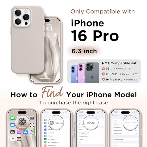 Image of GolbinBox Magnetic for iPhone 16 Pro Case, Silicone Cover, Stone