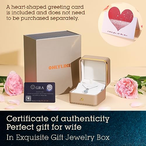 Heart-Pendant-Necklace-Gifts-for-Wife-Birthday-Gifts-for-Woman-1-4-carat-Moissanite-Diamond-D-Color-VVS1-Womens-Pendant-Necklace-Wedding-Anniversary-Eternity-Jewelry-Present-for-Wife-Birthday-Christma 51HJi5AlGBL