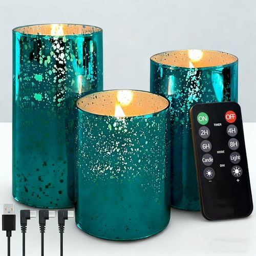 NICE POINT LED Kerzen mit Timerfunktion und Fernbedienung, USB...