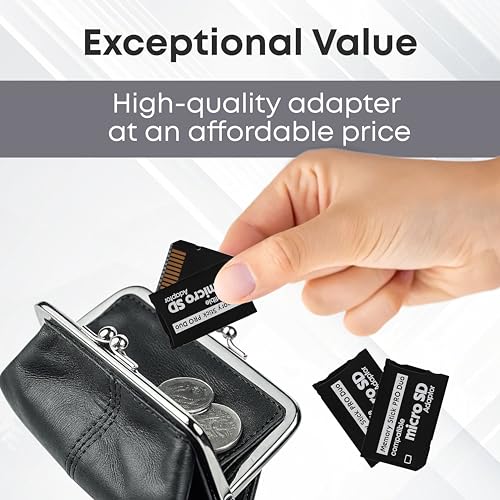Skywin Memory Stick Pro Duo Adapter - 2 Pack Card Reader for PSP Memory Card Duo Adapter, Easy-to-Use Card Holder Compatible with Playstation Card, Camera, or Handycam