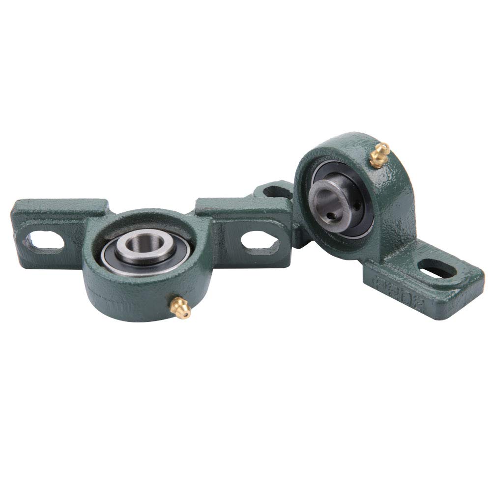 2pcs UCP202 Roulement de Bloc d'Oreiller Palier à Roulement à Billes Portant la Base en Fonte Solide Montage sur Billes Auto-Alignement OD 40mm ID 15mm