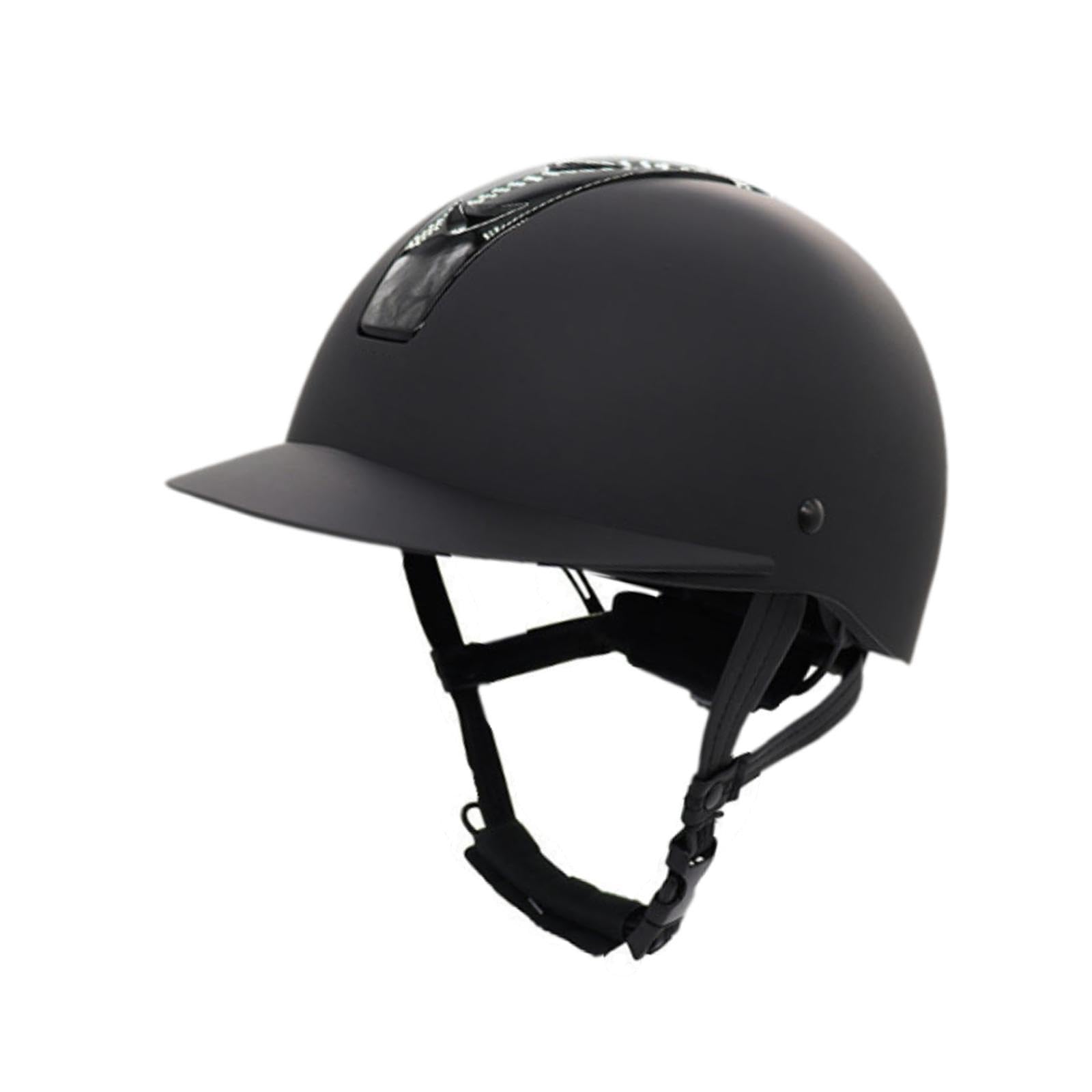 HGZLQKD Equestrian Helmet Horse Riding Helmet Practical Helmet Fashion Adjustable Equestrian Supplies Starter Equestrian Hat, M Black