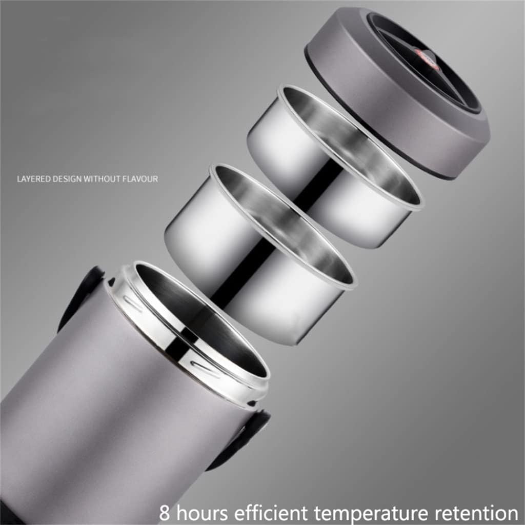 Lunch Box Large Capacity Stainless Steel Bento Portable Maintain Temperature Efficiently Food Container