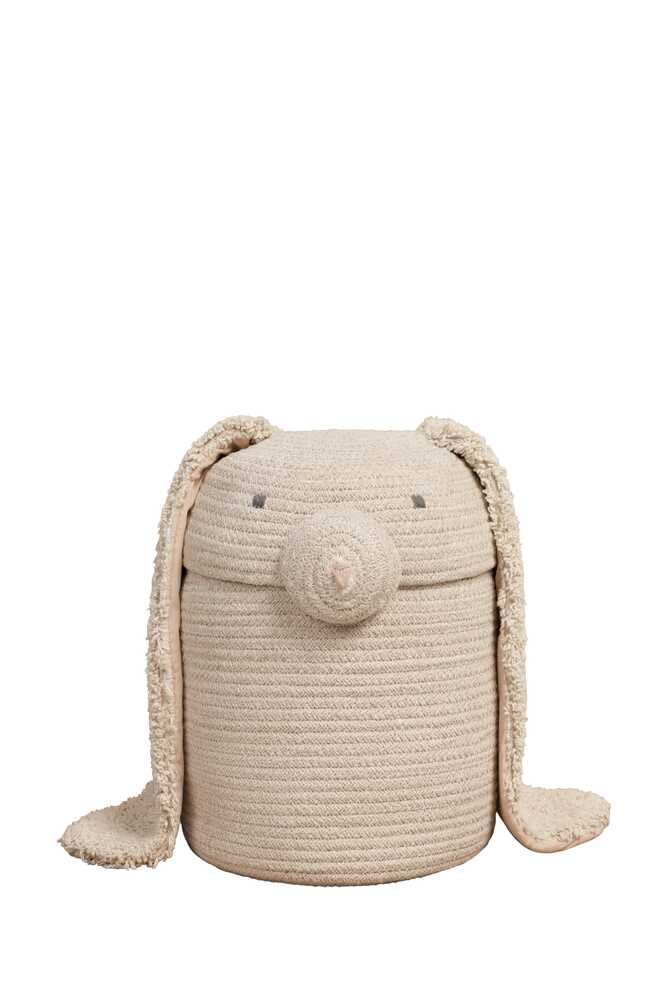 Lorena CanalsBasket for Kids Woven Rita the Rabbit. Storage for Kids Room, Nursery, Toy Storage and stuffed animal storage. Natural color. Cotton. Size: Ø 25 x 30 cm