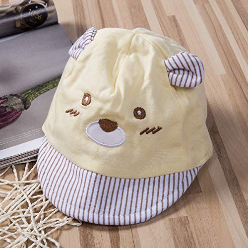 Newborn Kids Baby Boy Girl Caps Baseball Caps Unisex Bear Striped Beach Hats Cute Bear Little Ears Cap Sun Hat with Ear2